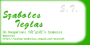 szabolcs teglas business card